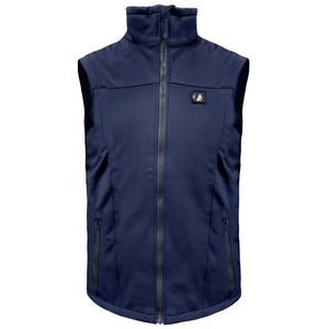 ActionHeat navy blue sleeveless heated vest with front zipper and side pockets