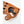 Tan leather driving glove with snap button closure and care label