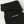 Black Hestra knit glove cuff with ribbed texture and brand label