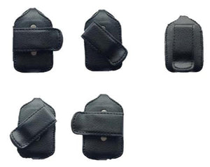 Warm and Safe black leather belt clip holster for remote control