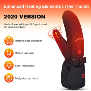 Savior Heat Unisex Rechargeable Battery Thermal Electric Heated Mittens