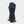 Navy blue heated winter glove with black leather accents and adjustable wrist strap