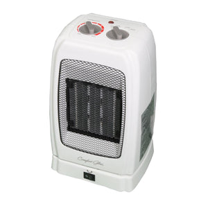 World Marketing Comfort Glow white portable ceramic heater with two control knobs