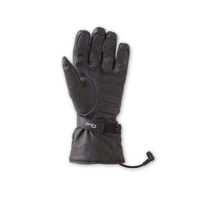 Gerbing G4 black leather heated motorcycle glove with power cable