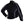 Back view of a black athletic jacket with reflective piping detail