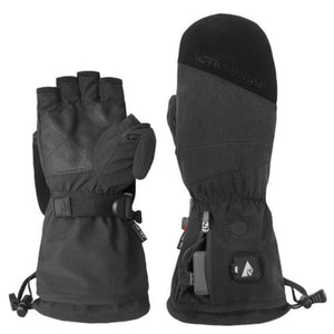 ActionHeat black convertible fingerless gloves and mittens with battery compartment