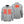 Mobile Warming grey and white plaid flannel shirt showing front and back heating elements