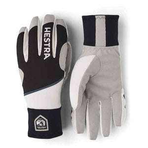 Hestra grey and black athletic gloves