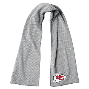 Kansas City Chiefs grey cooling towel with team logo