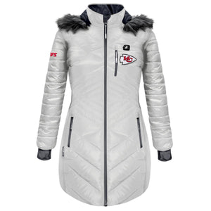 ActionHeat Kansas City Chiefs 5V Women's Long Puffer Battery Heated Jacket