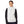 Woman wearing a white Venture Heat quilted vest over a black long sleeve shirt