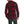 Back view of a man wearing a red and black plaid FjallRaven flannel shirt