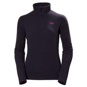 Helly Hansen black fleece quarter zip pullover with HH logo