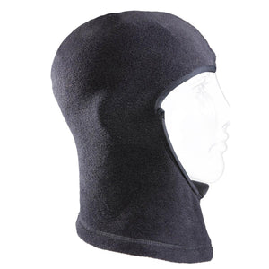 Seirus black fleece balaclava on a mannequin head