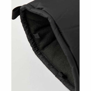 Close up of the black interior lining and cuff of a Hestra glove