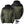 ActionHeat olive green and black hooded puffer jacket with battery pack and charging cable