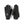 Pair of black Hestra gloves showing front and palm side