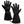 Black Fan-Tex winter gloves with textured palms and adjustable wrist cuffs