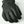 Black Hestra leather glove with ribbed cuff detail