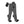 Grey heated socks with battery pack and black heel and toe sections