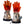 Camo pattern heated gloves with battery pack and glowing red heating elements