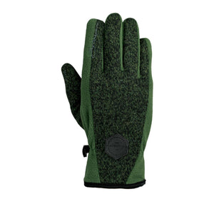 Seirus green and black knit fleece glove