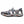 Korkers grey and blue outdoor sandal with toggle lacing and speckled midsole