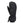 Black insulated winter mitten with adjustable wrist strap and logo