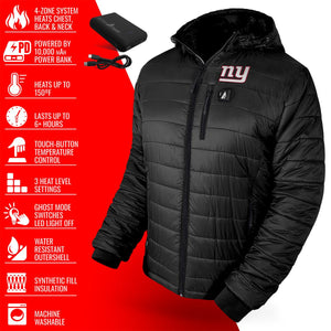 ActionHeat New York Giants 5V Men's Puffer Battery Heated Jacket